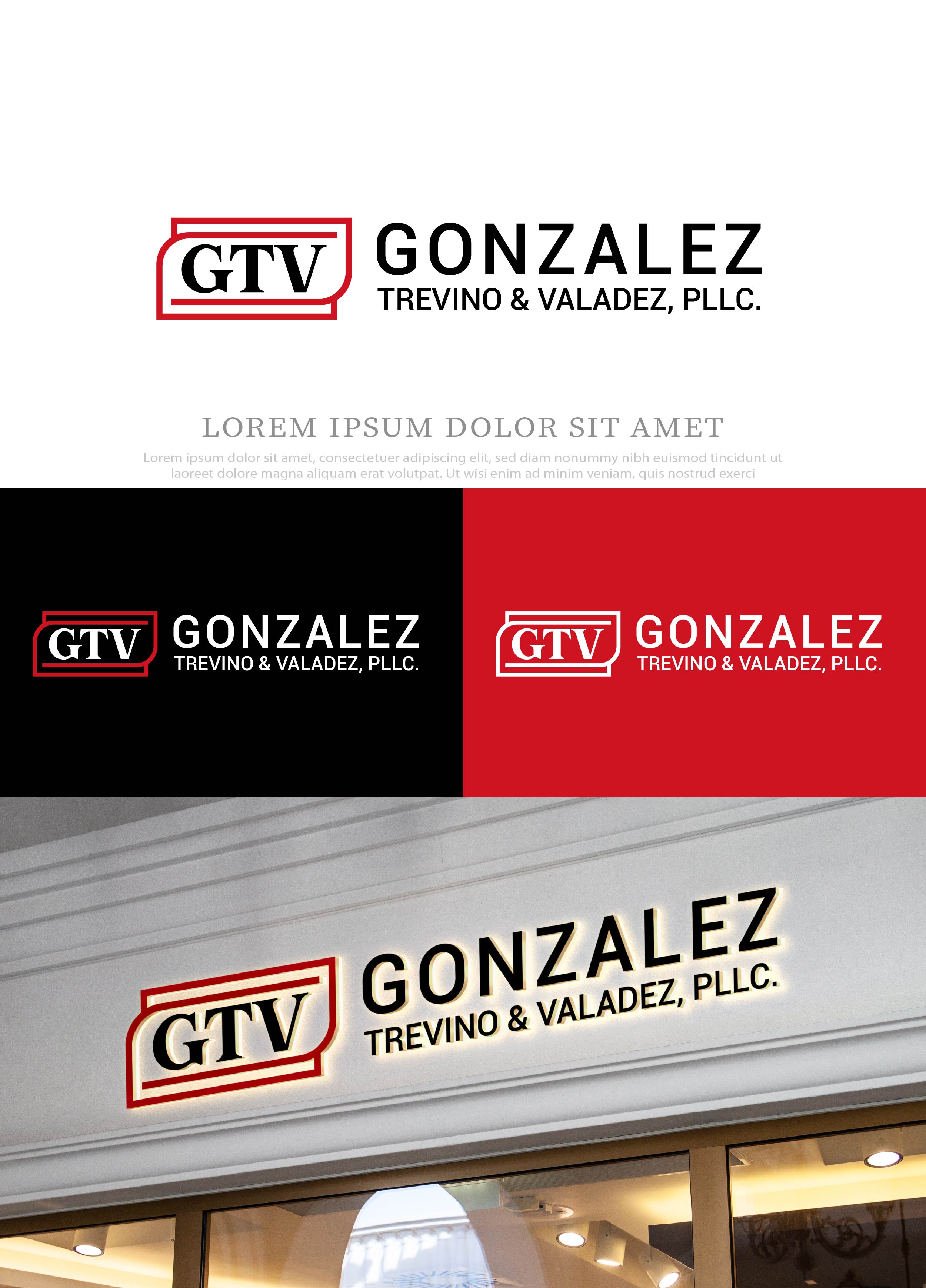 Logo Design by NasarLogo for Gonzalez, Trevino & Valadez, PLLC | Design #36693924