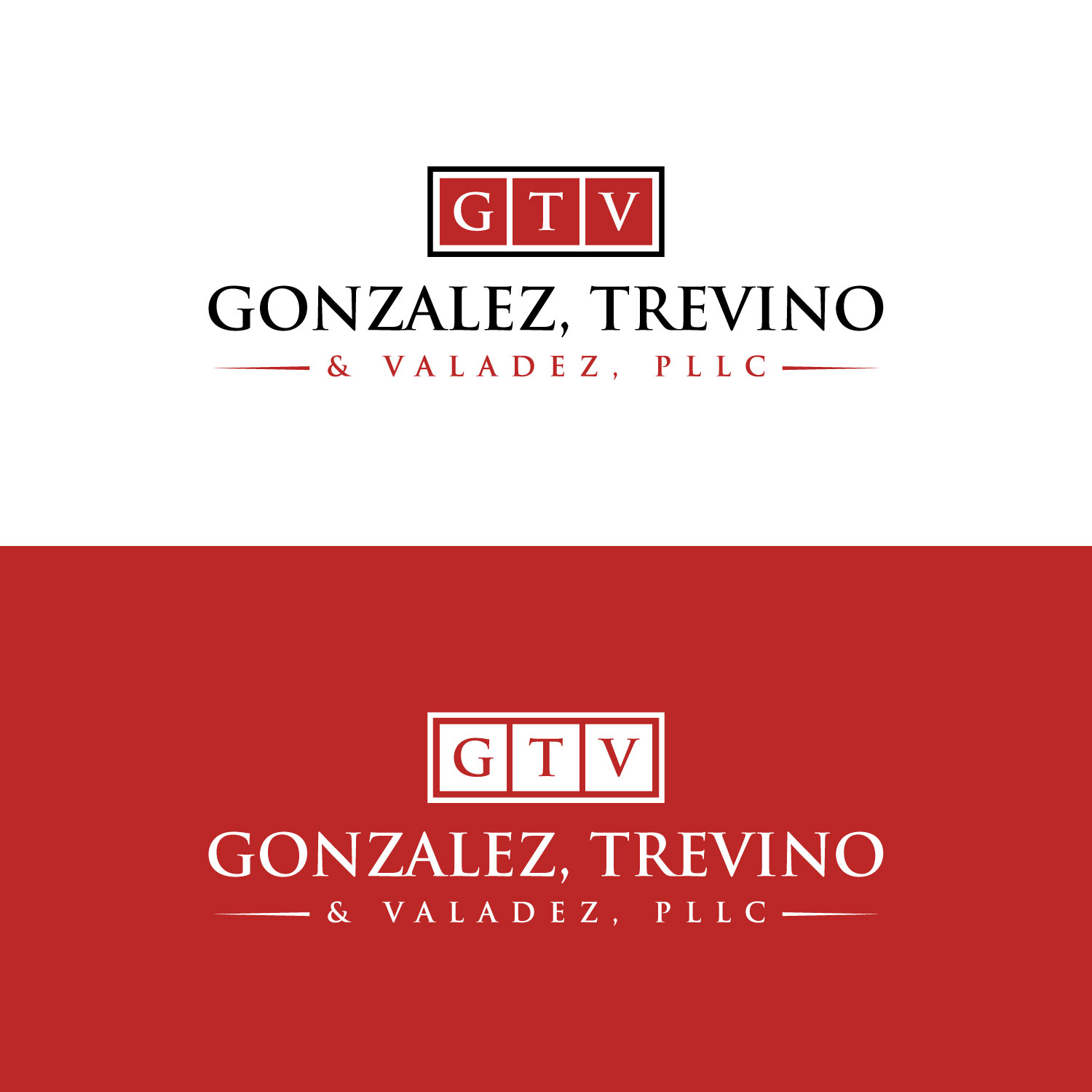 Logo Design by zogo for Gonzalez, Trevino & Valadez, PLLC | Design #36690209
