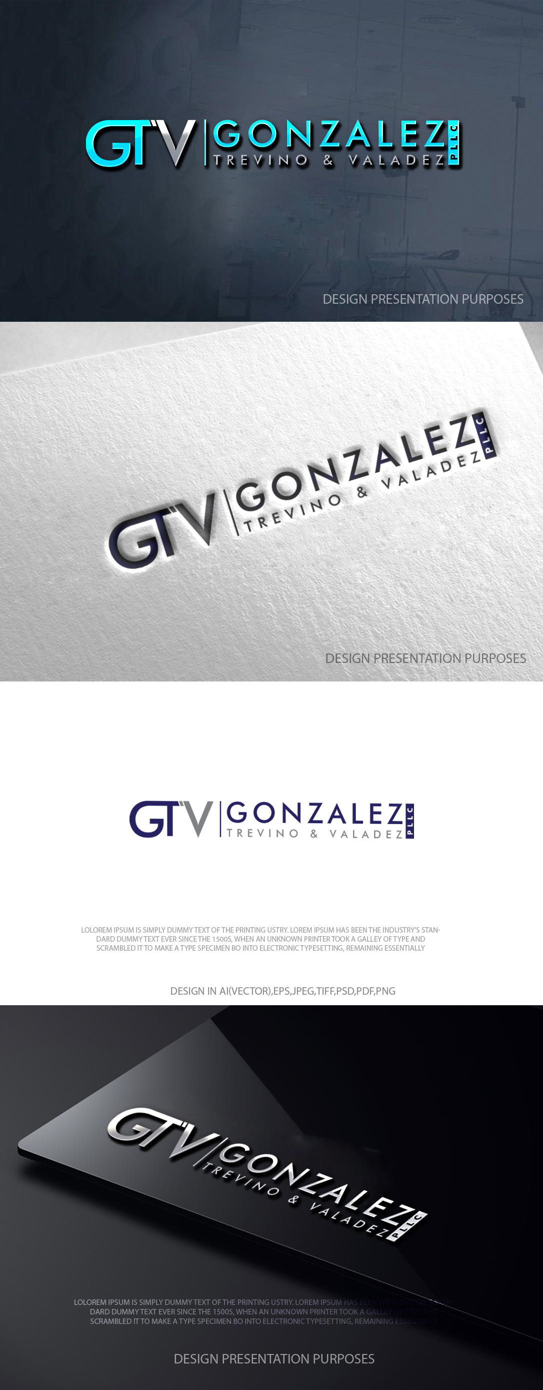 Logo Design by zebronicgraphic for Gonzalez, Trevino & Valadez, PLLC | Design #36694187