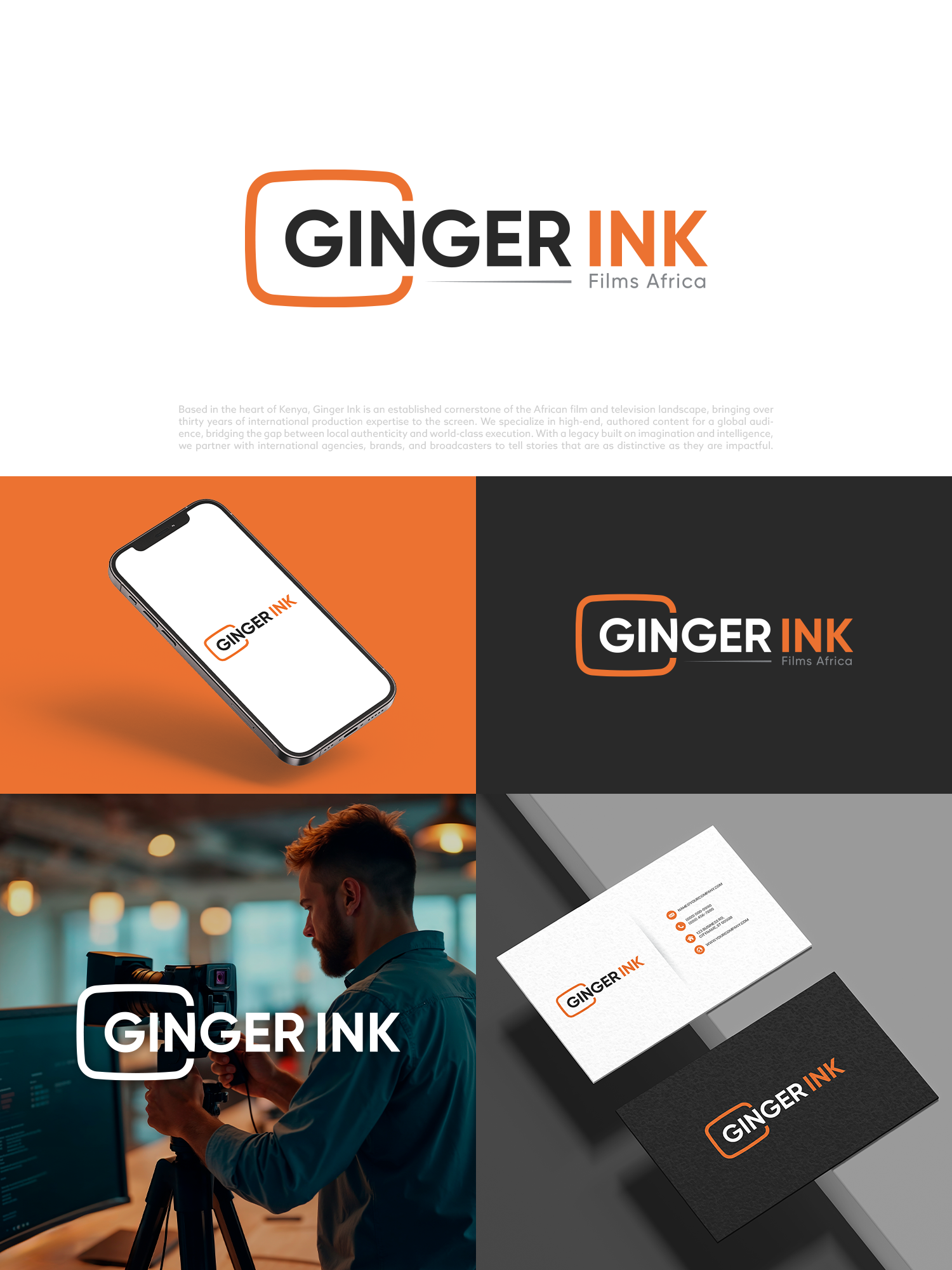 Logo Design by COLOUR CREATIVE for Ginger Ink Films Africa | Design #36732261