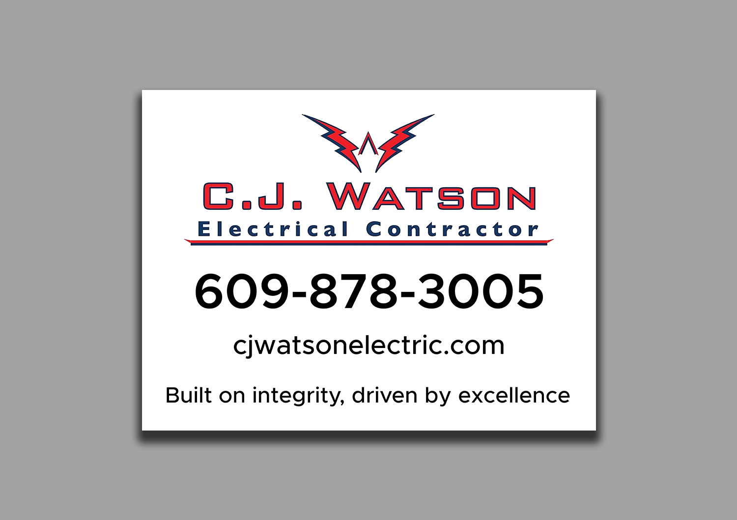 Diseño de Señalética por Expert Bappy para CJ Watson Electrical Contractor | Diseño #36694455