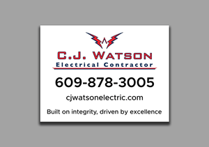 Diseño de Señalética por Expert Bappy para CJ Watson Electrical Contractor | Diseño: #36694455