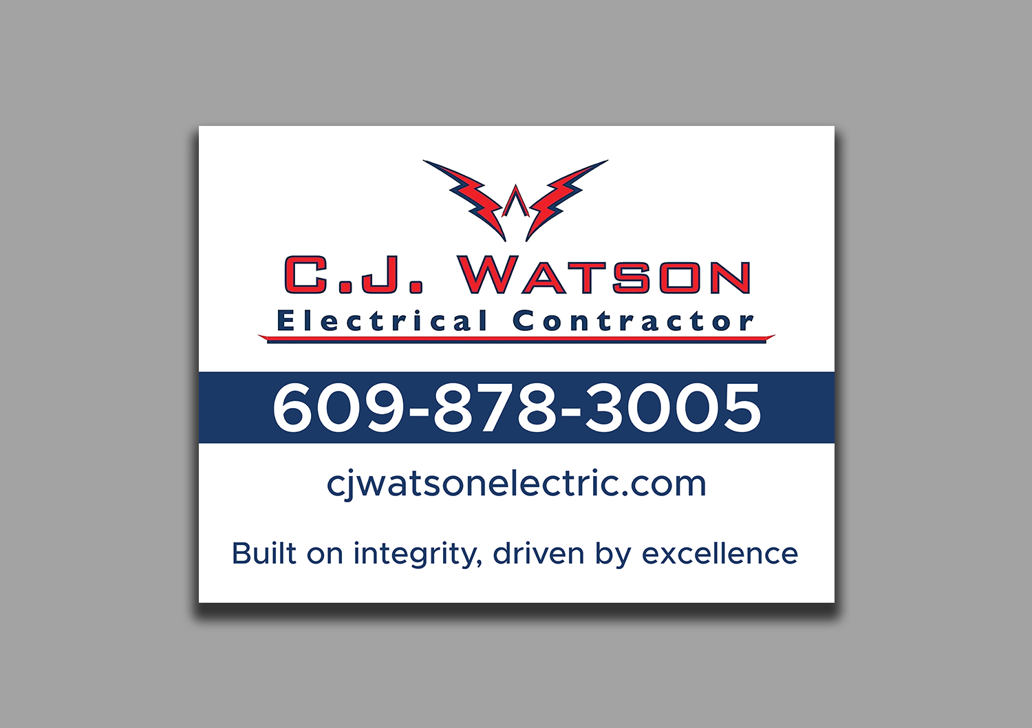 Diseño de Señalética por Expert Bappy para CJ Watson Electrical Contractor | Diseño #36694458