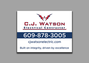 Diseño de Señalética por Expert Bappy para CJ Watson Electrical Contractor | Diseño: #36694458