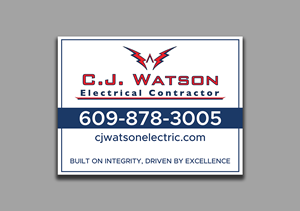 Diseño de Señalética por Expert Bappy para CJ Watson Electrical Contractor | Diseño: #36694488
