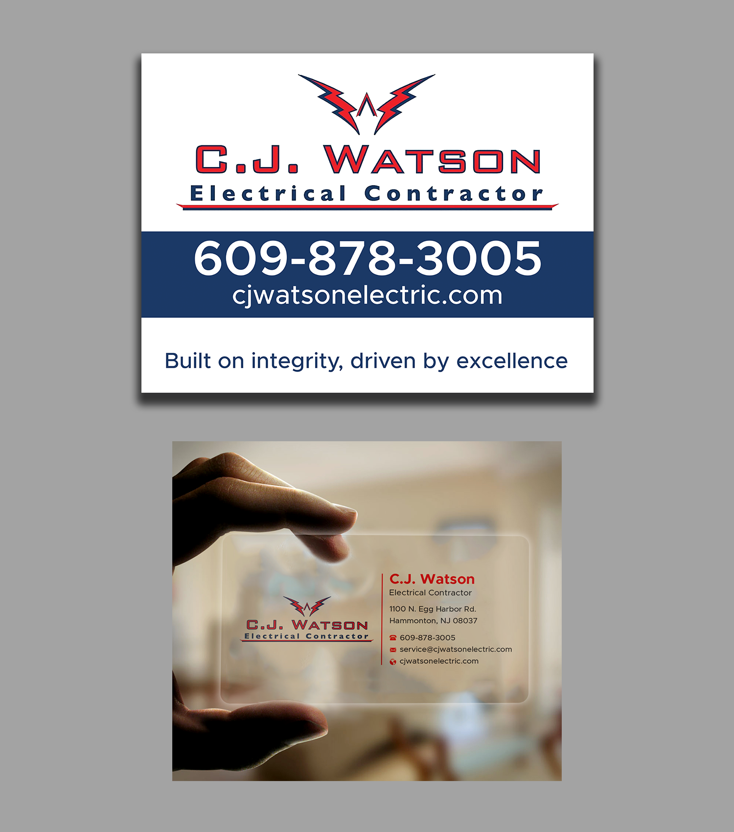 Diseño de Señalética por Expert Bappy para CJ Watson Electrical Contractor | Diseño #36694505