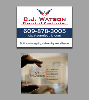 Diseño de Señalética por Expert Bappy para CJ Watson Electrical Contractor | Diseño: #36694505