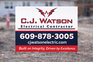 Diseño de Señalética por Adi GFX para CJ Watson Electrical Contractor | Diseño: #36706154