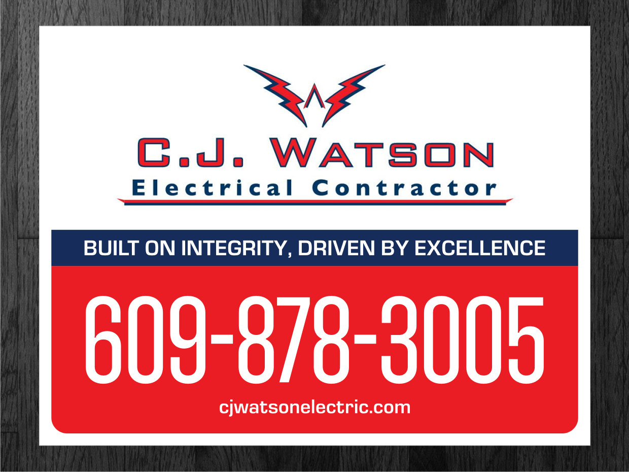 Diseño de Señalética por Atvento Graphics para CJ Watson Electrical Contractor | Diseño #36696516