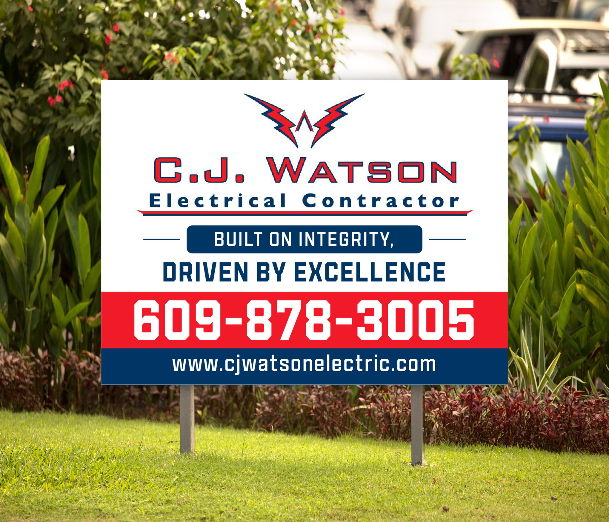Signage Design by Dzhafir for CJ Watson Electrical Contractor | Design #36696502