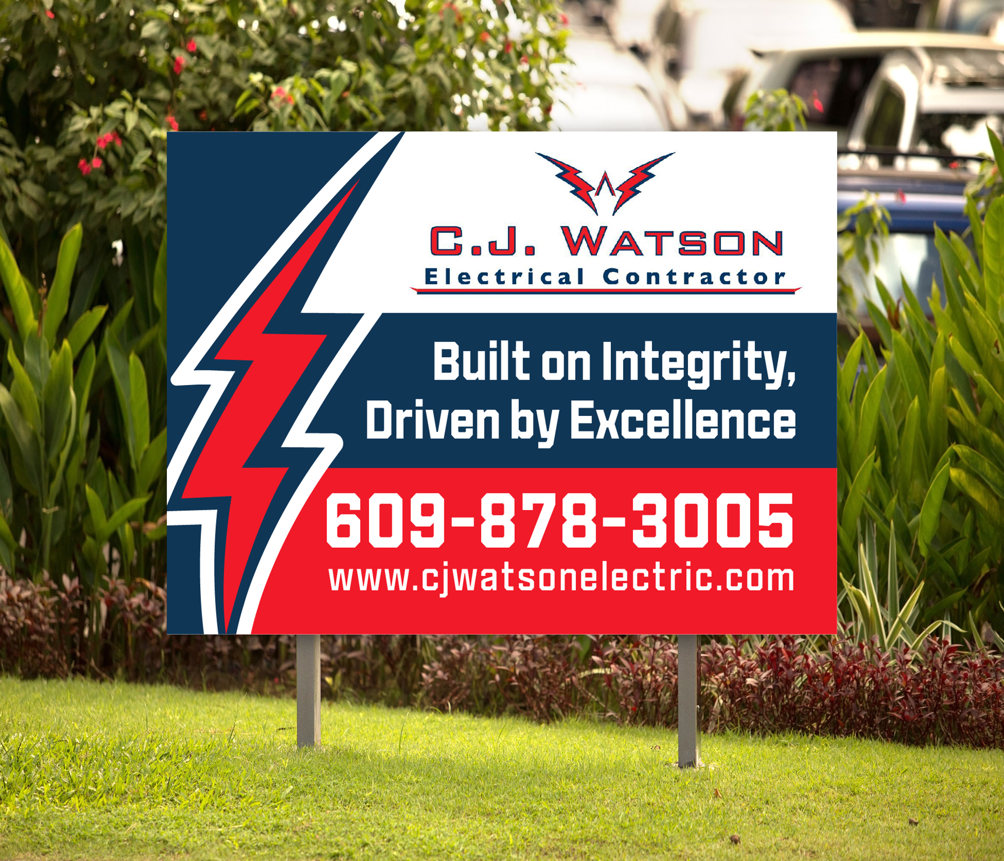 Signage Design by Dzhafir for CJ Watson Electrical Contractor | Design #36696507