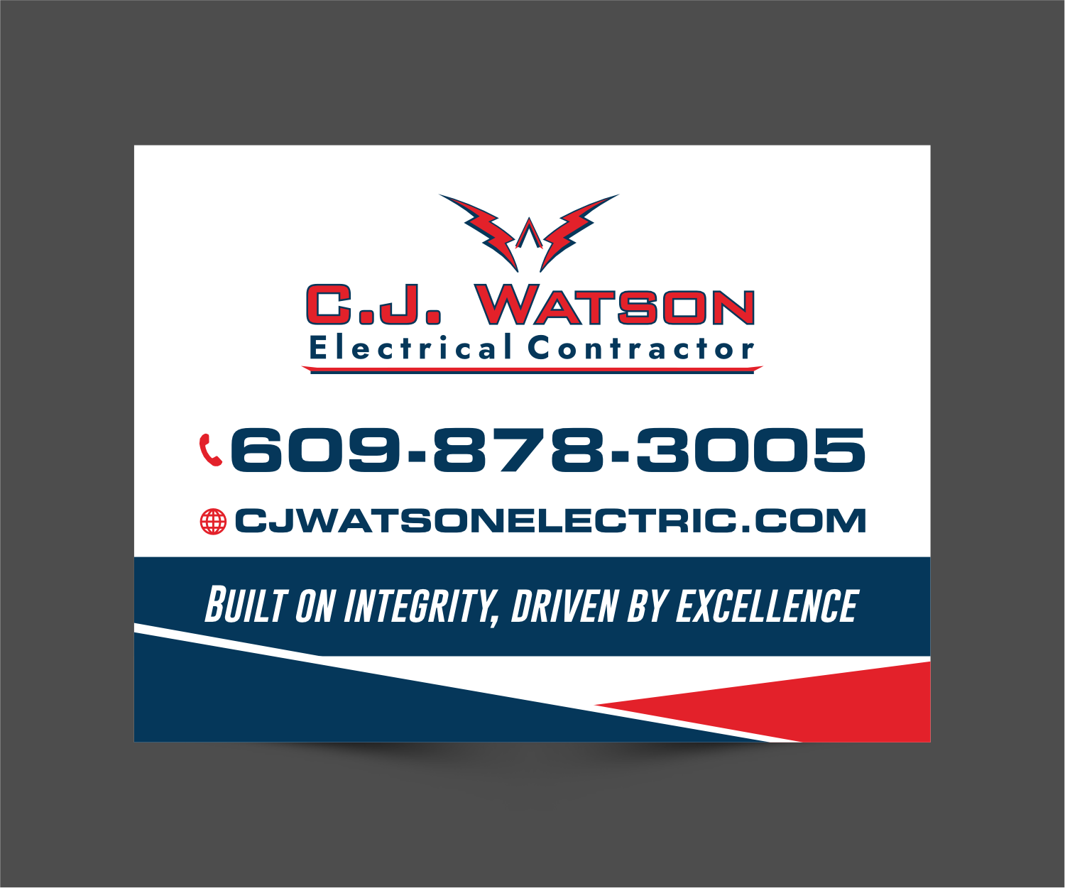 Diseño de Señalética por ThiagoB para CJ Watson Electrical Contractor | Diseño #36694466