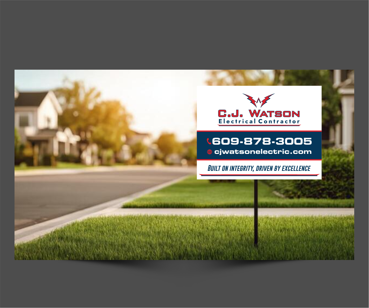 Diseño de Señalética por ThiagoB para CJ Watson Electrical Contractor | Diseño #36694471