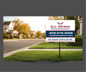 Diseño de Señalética por ThiagoB para CJ Watson Electrical Contractor | Diseño: #36694471