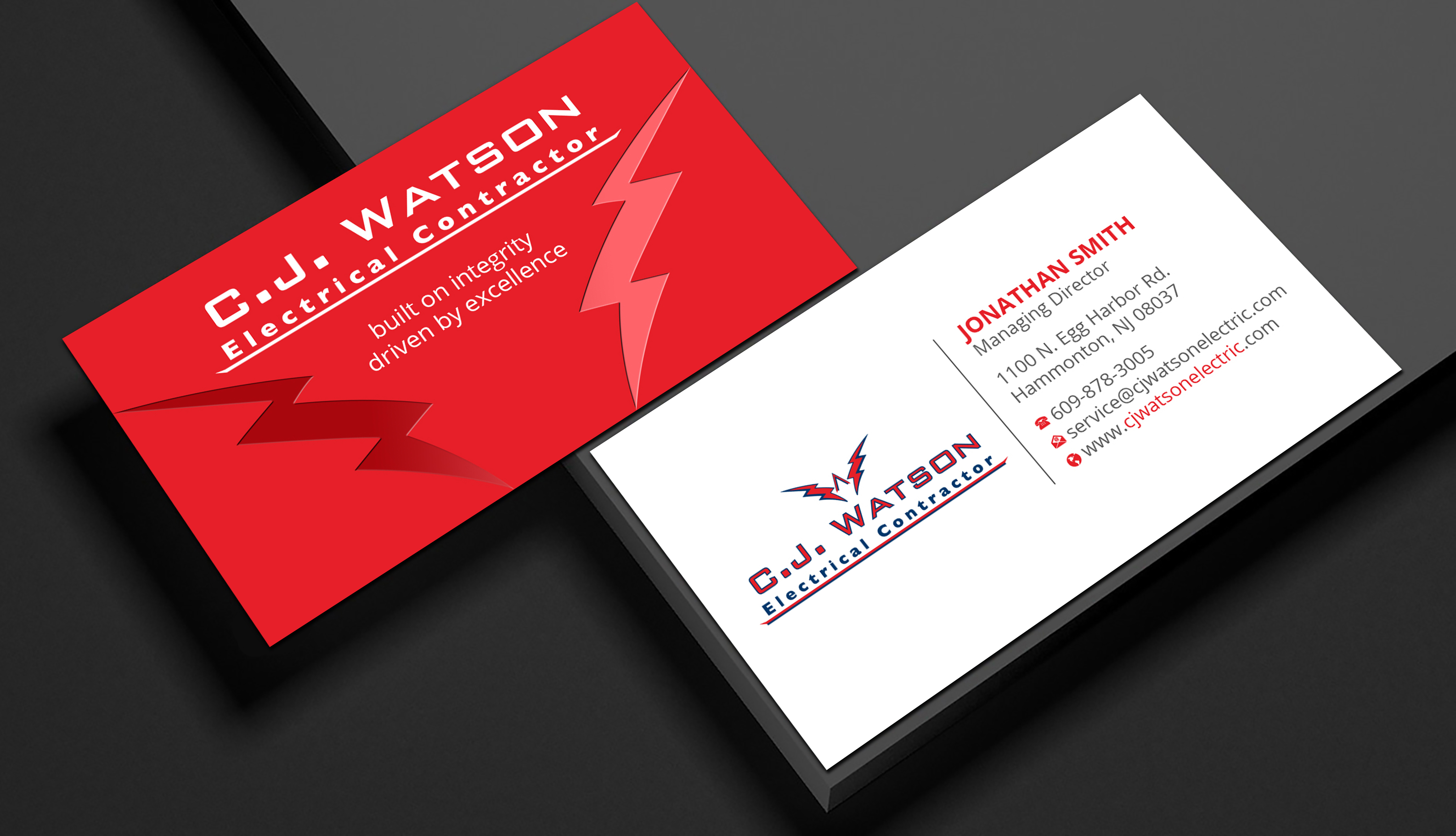 Diseño de Señalética por Imagine design000 para CJ Watson Electrical Contractor | Diseño #36695053