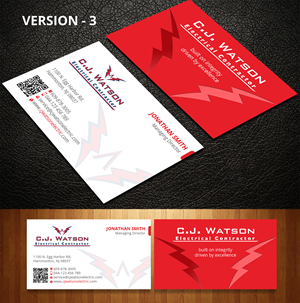 Diseño de Señalética por Imagine design000 para CJ Watson Electrical Contractor | Diseño: #36707613