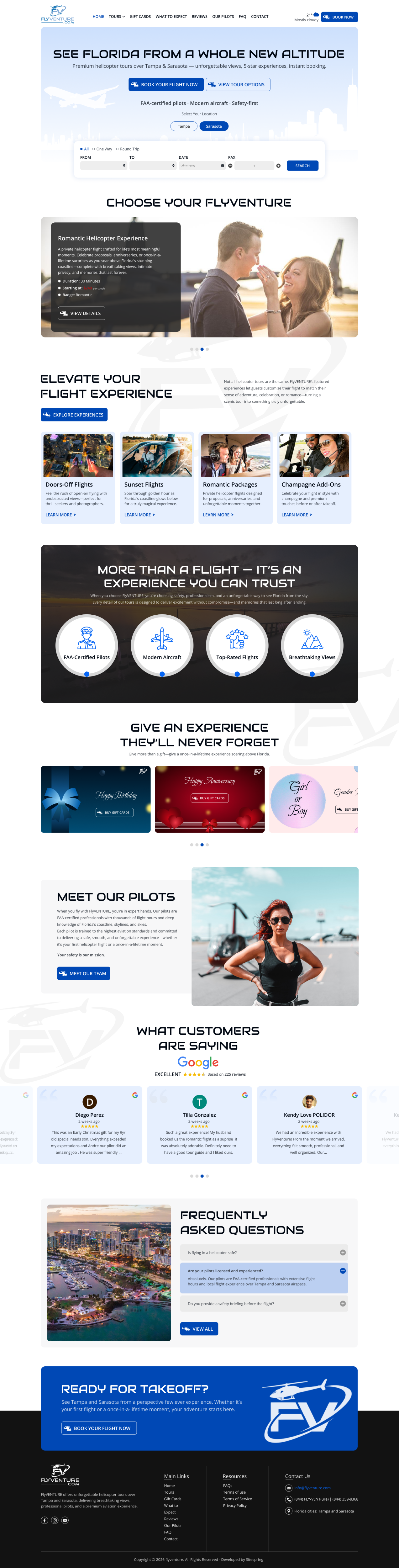 Wordpress Design by IDesign1606 for Heli Aviation Florida, LLC | Design #36711248