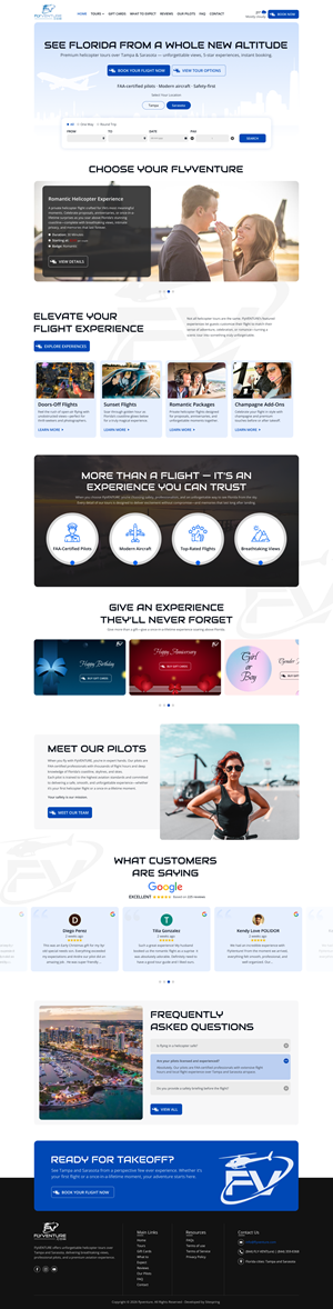 Wordpress Design by IDesign1606 for Heli Aviation Florida, LLC | Design: #36711248
