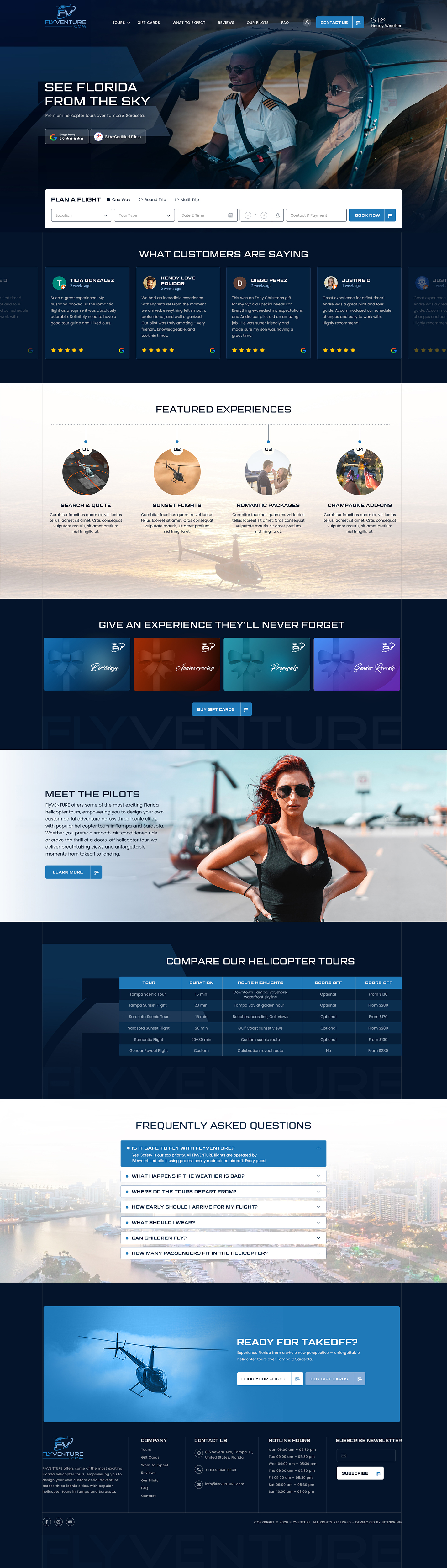 Wordpress Design by IDesign1606 for Heli Aviation Florida, LLC | Design #36711257