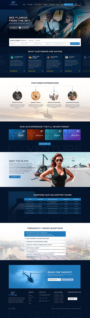 Wordpress Design by IDesign1606 for Heli Aviation Florida, LLC | Design: #36711257