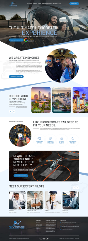 Wordpress Design by IDesign1606 for Heli Aviation Florida, LLC | Design: #36718298