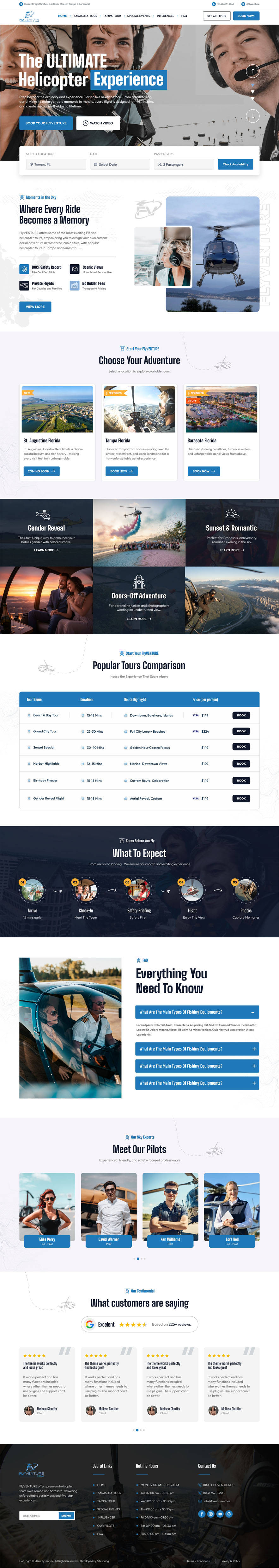 Wordpress Design by Ascinate for Heli Aviation Florida, LLC | Design #36711494