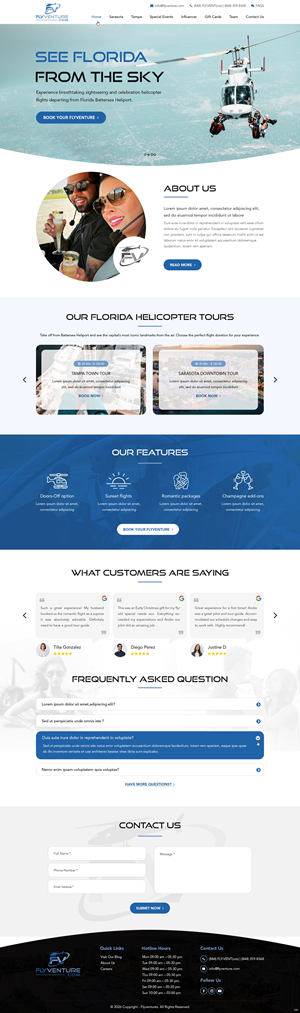 Wordpress Design by pb for Heli Aviation Florida, LLC | Design: #36706388