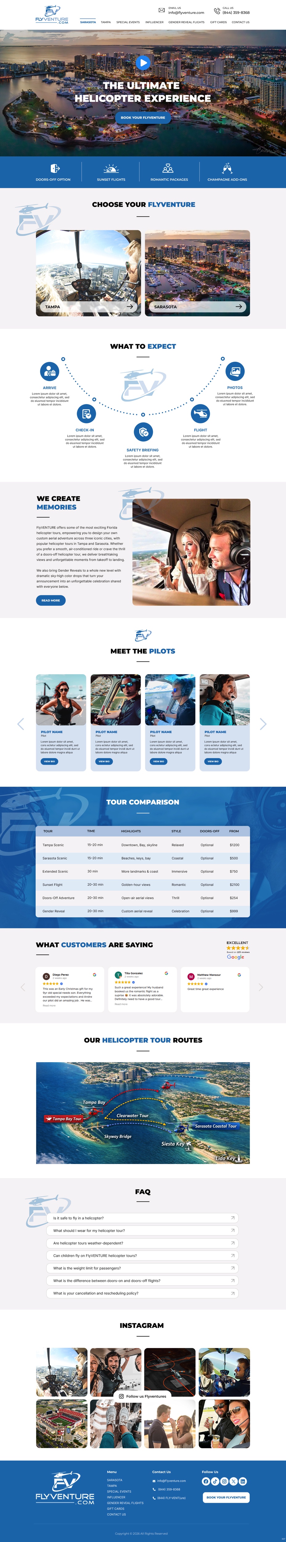 Wordpress Design by pb for Heli Aviation Florida, LLC | Design #36706389