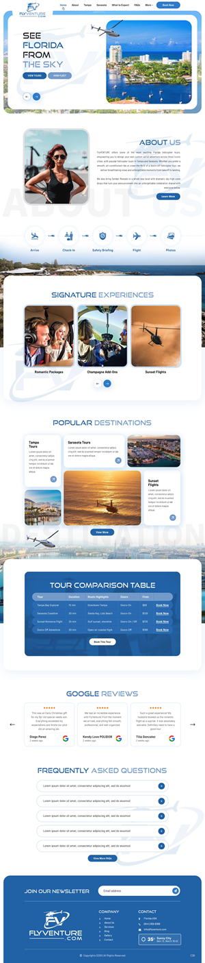 Wordpress Design by pb for Heli Aviation Florida, LLC | Design: #36706390