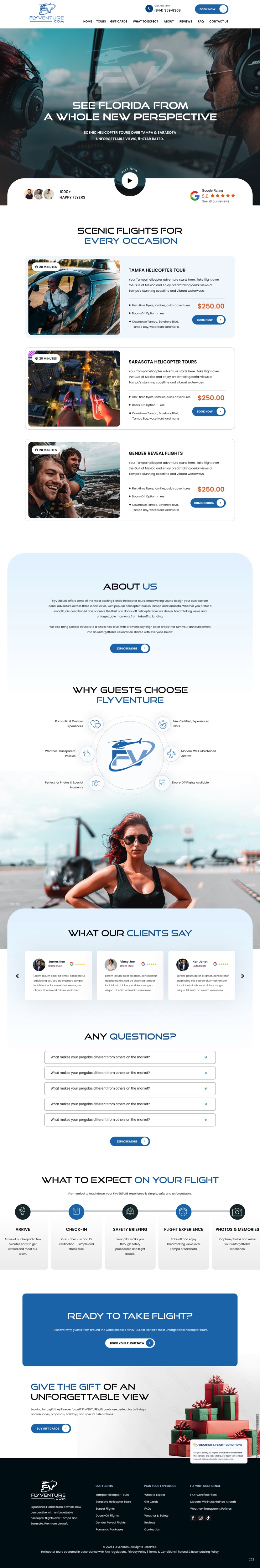 Wordpress Design by pb for Heli Aviation Florida, LLC | Design #36711912