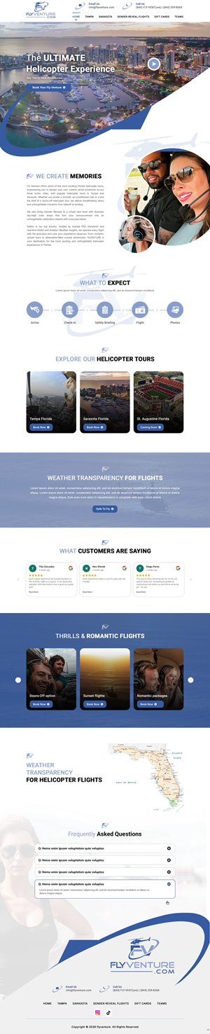 Wordpress Design by pb for Heli Aviation Florida, LLC | Design: #36711914