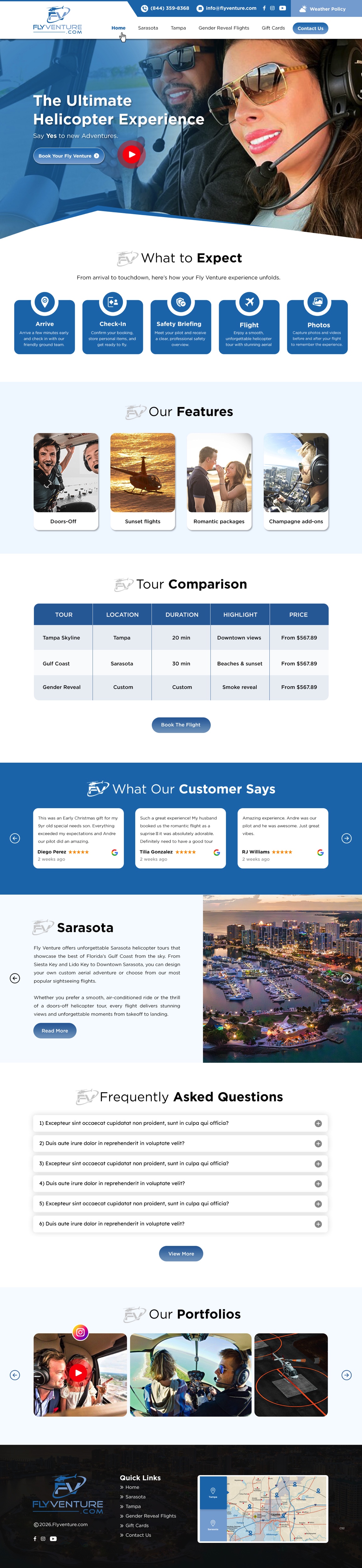 Wordpress Design by pb for Heli Aviation Florida, LLC | Design #36711915