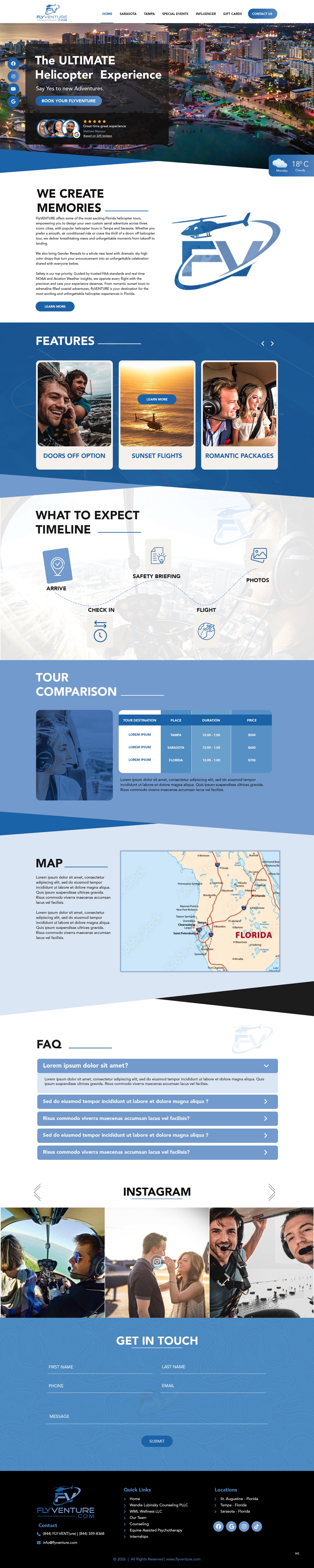 Wordpress Design by pb for Heli Aviation Florida, LLC | Design #36711916