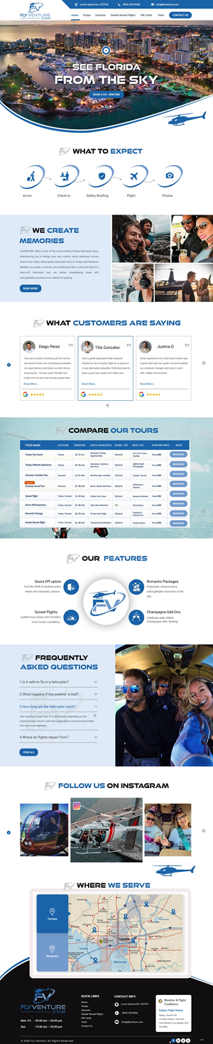 Wordpress Design by pb for Heli Aviation Florida, LLC | Design: #36711917