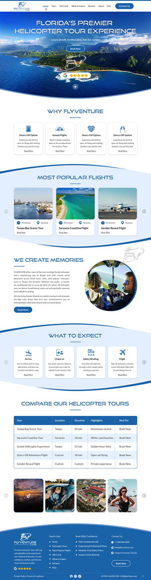 Wordpress Design by pb for Heli Aviation Florida, LLC | Design: #36711918