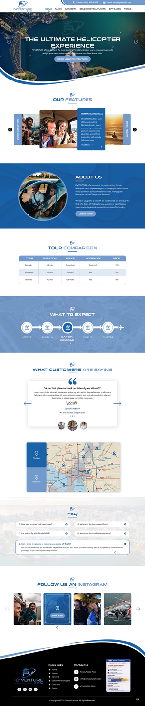 Wordpress Design by pb for Heli Aviation Florida, LLC | Design: #36711921