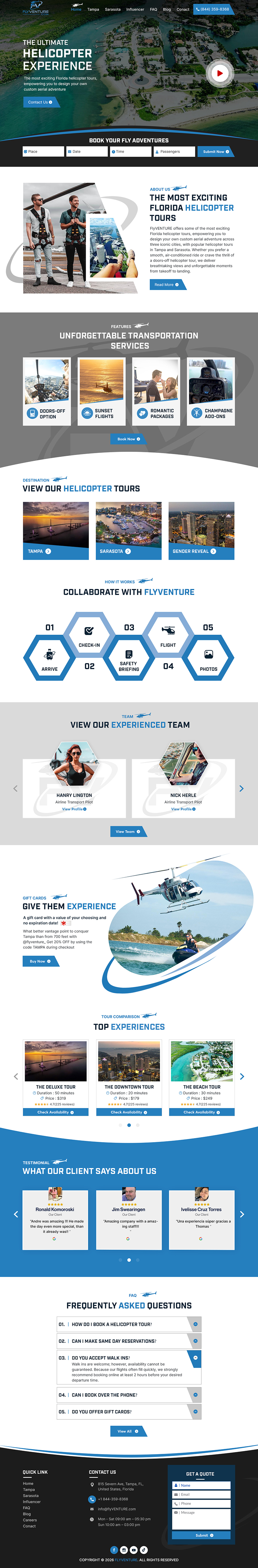 Wordpress Design by sai.designer87 for Heli Aviation Florida, LLC | Design #36729524