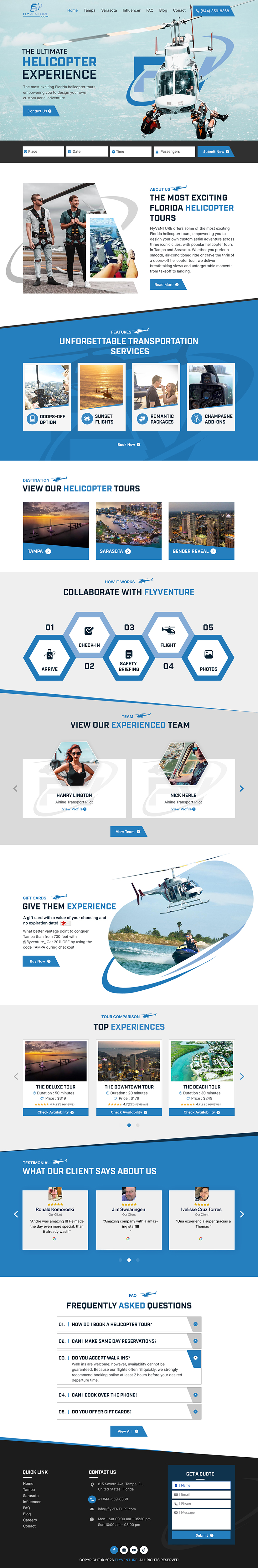 Wordpress Design by sai.designer87 for Heli Aviation Florida, LLC | Design #36729525
