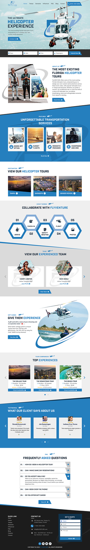 Wordpress Design by sai.designer87 for Heli Aviation Florida, LLC | Design: #36729525