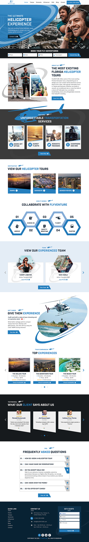 Wordpress Design by sai.designer87 for Heli Aviation Florida, LLC | Design: #36729526