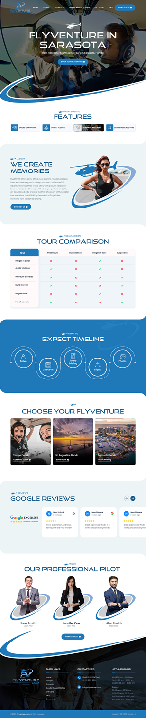 Wordpress Design by sai.designer87 for Heli Aviation Florida, LLC | Design: #36729544