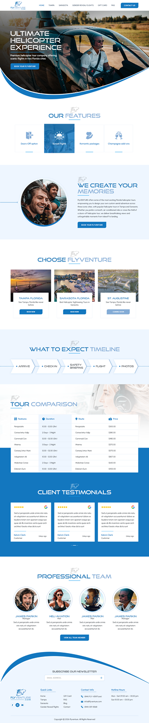 Wordpress Design by sai.designer87 for Heli Aviation Florida, LLC | Design: #36729554
