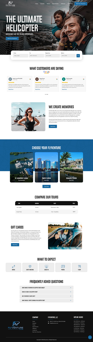 Wordpress Design by NZ Creatives for Heli Aviation Florida, LLC | Design #36706101