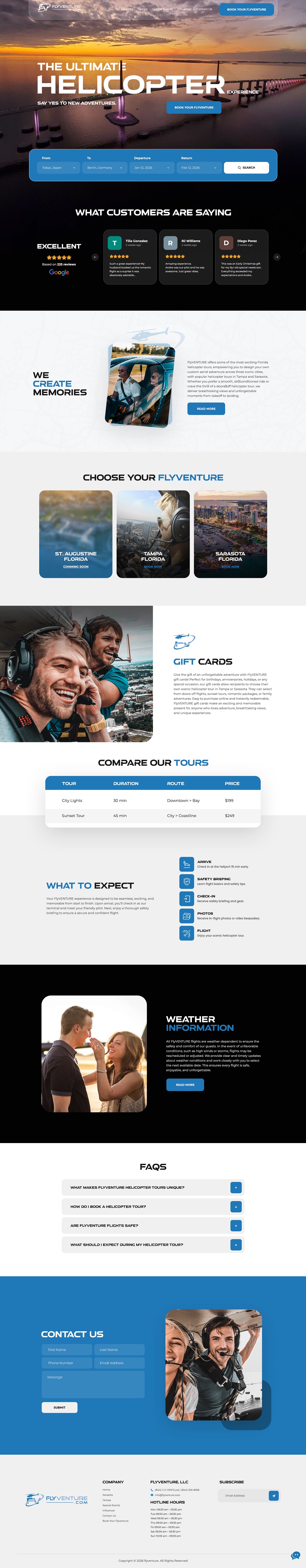 Wordpress Design by NZ Creatives for Heli Aviation Florida, LLC | Design #36706103