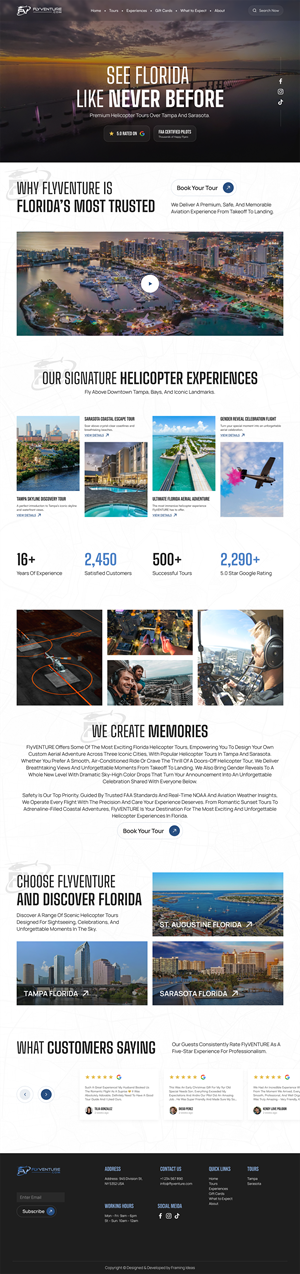 Wordpress Design by Design Reflector for Heli Aviation Florida, LLC | Design: #36716576