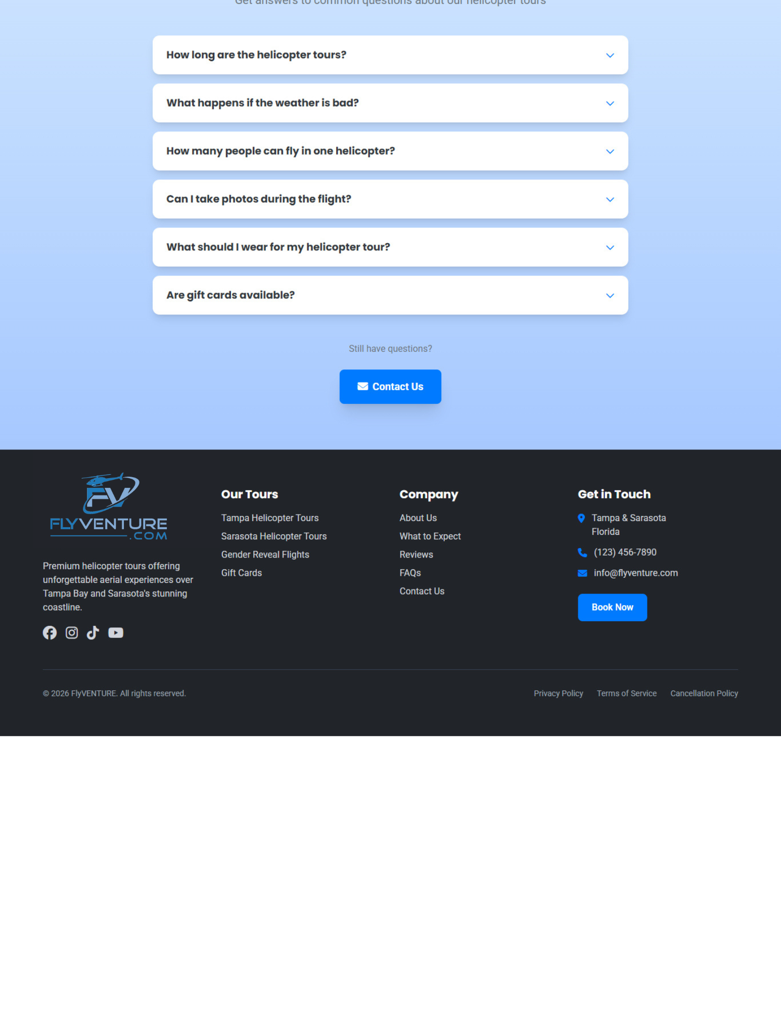 Wordpress Design by Parakrama 4 for Heli Aviation Florida, LLC | Design #36720548