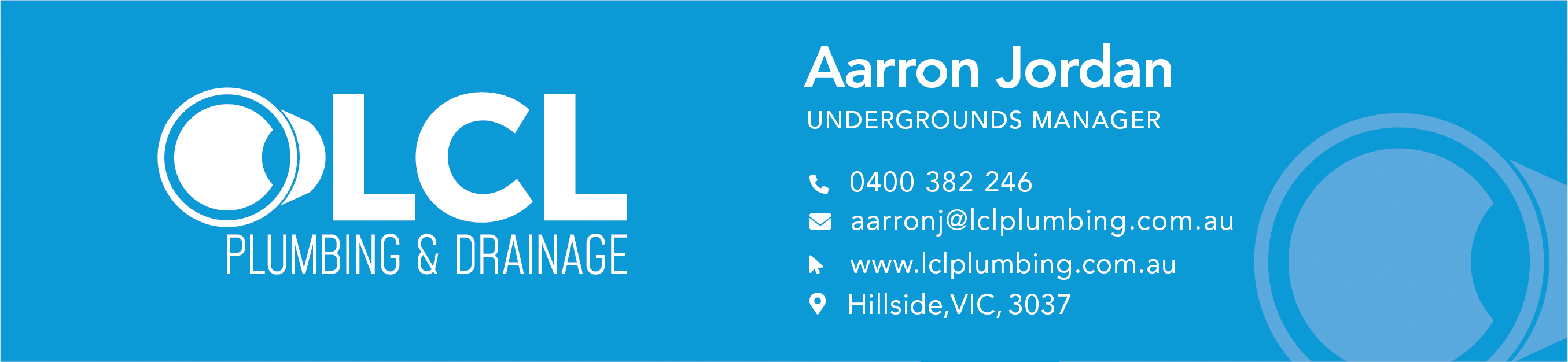 Business Card Design by Graphic Guy for LCL Plumbing and Drainage Pty Ltd | Design #36710930