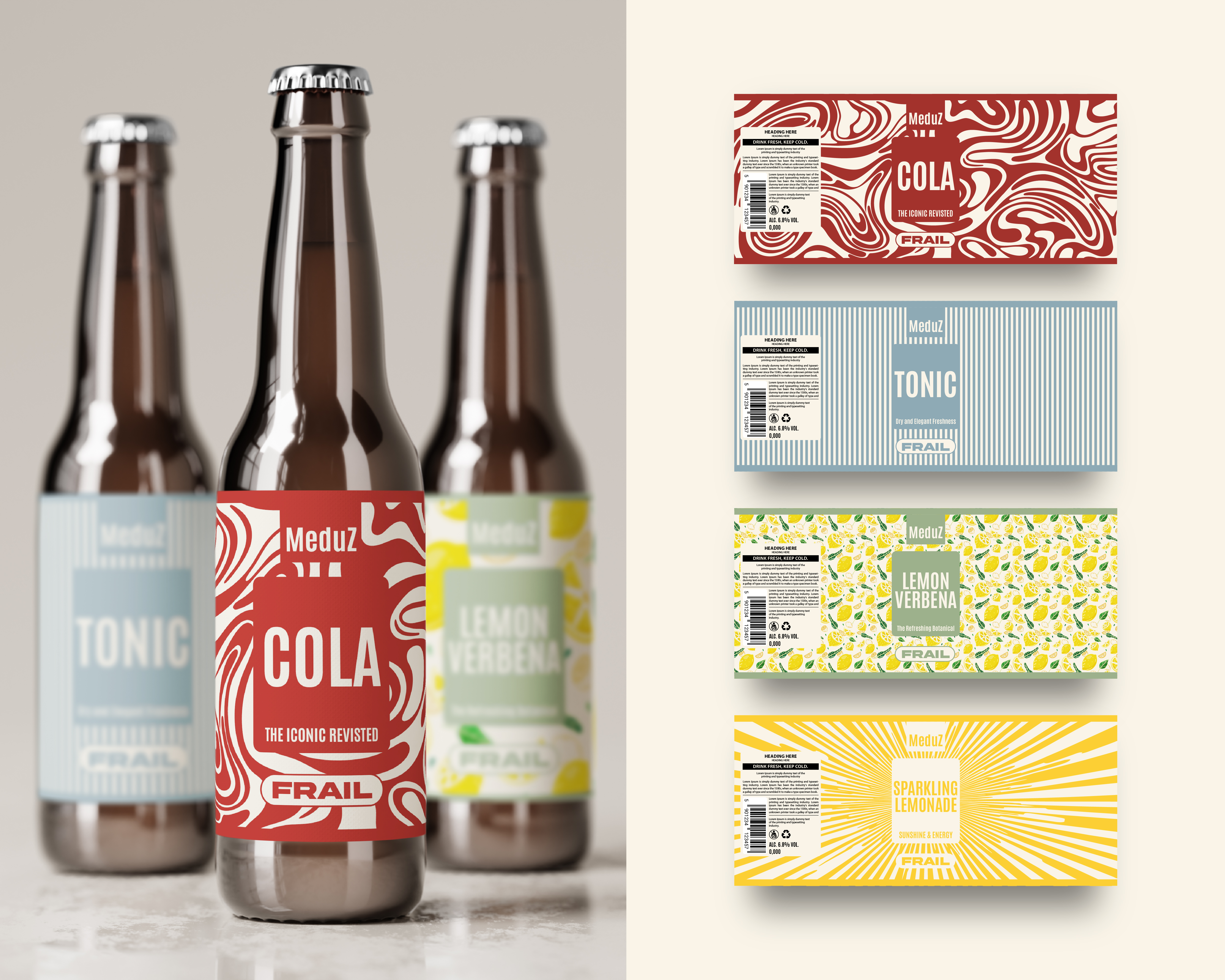 Label Design by Daud Nadeem for Brasserie Artisanale MEDUZ | Design #36710588