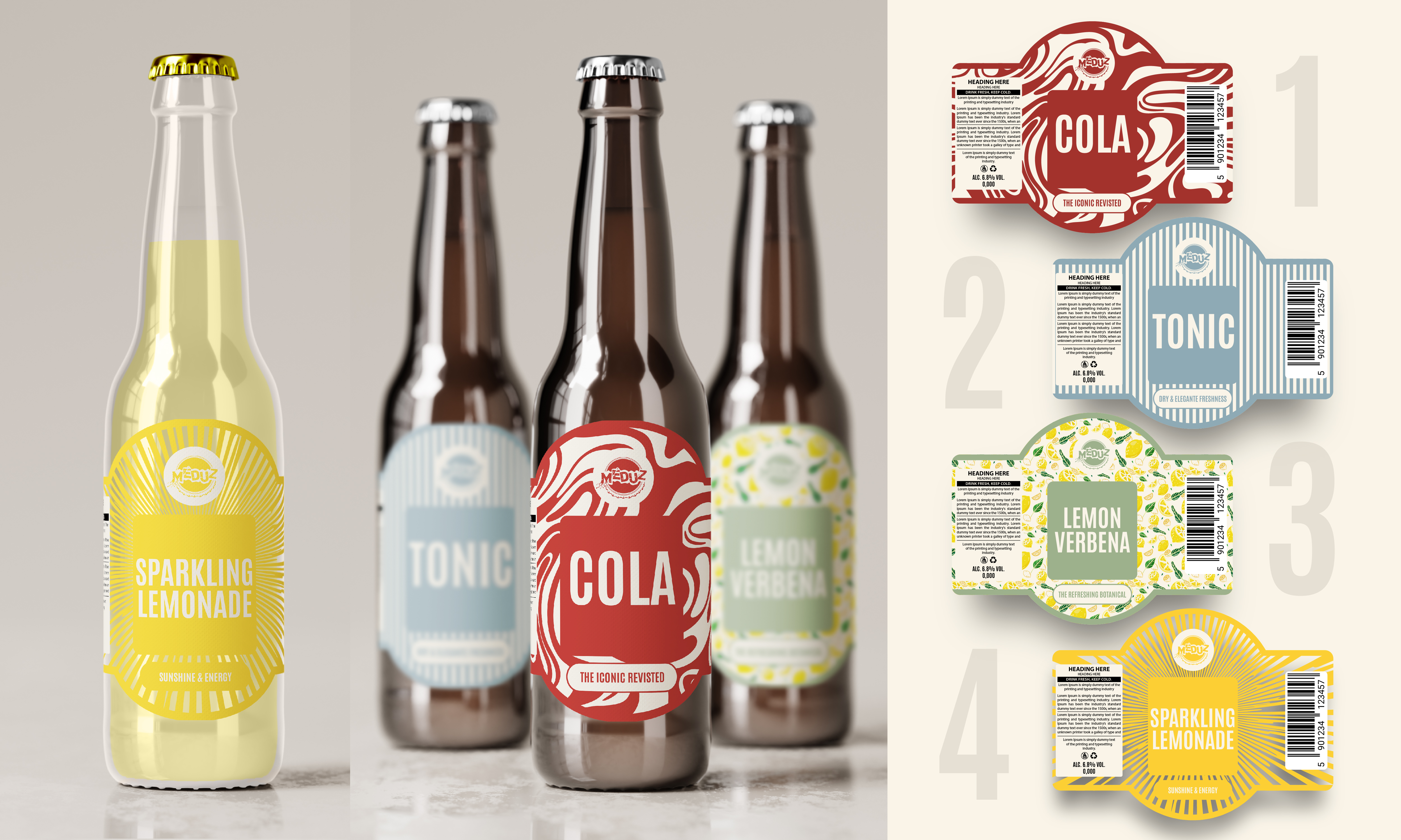 Label Design by Daud Nadeem for Brasserie Artisanale MEDUZ | Design #36722197