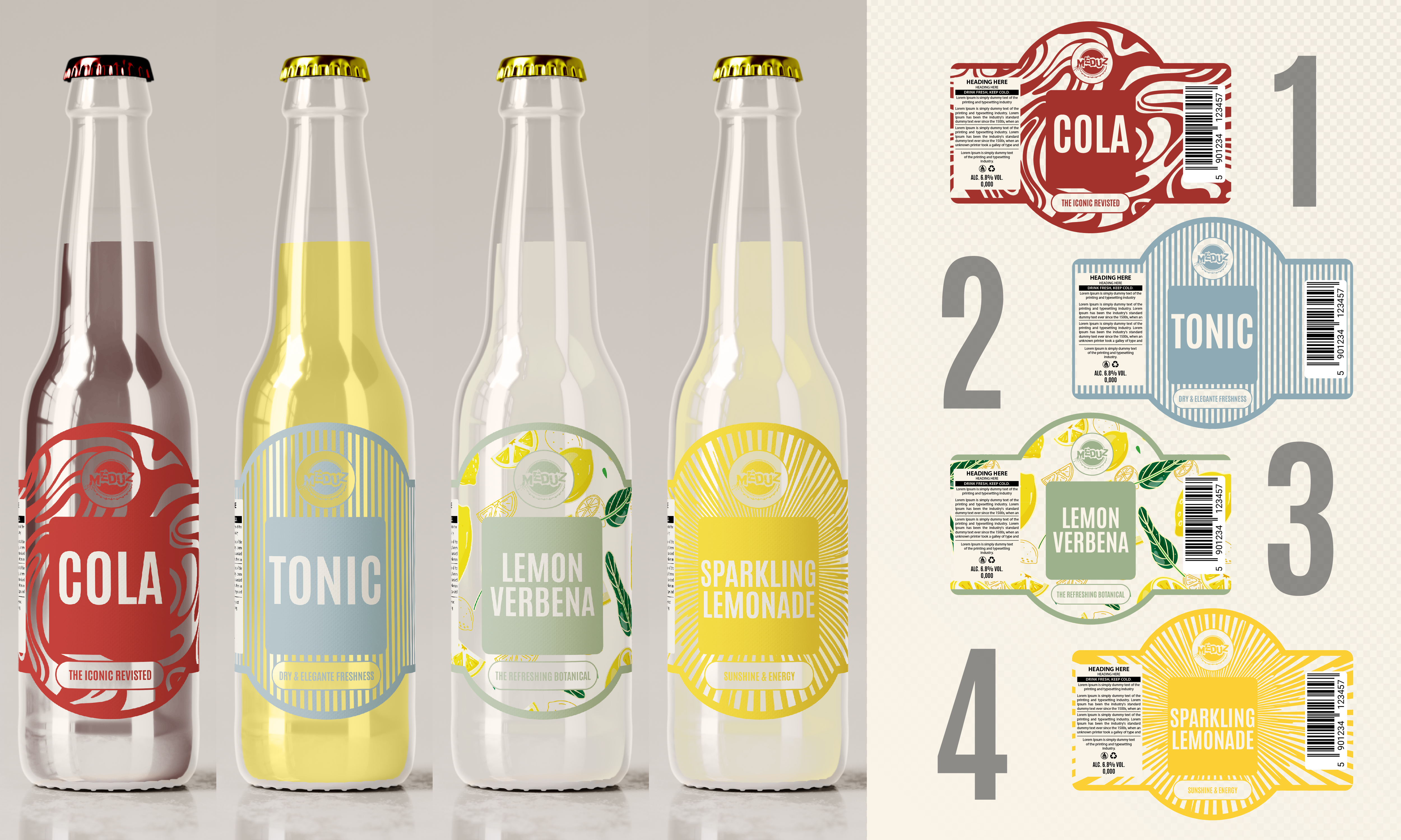 Label Design by Daud Nadeem for Brasserie Artisanale MEDUZ | Design #36724857